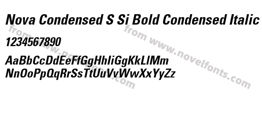 Nova Condensed SSi Bold Condensed ItalicPreview