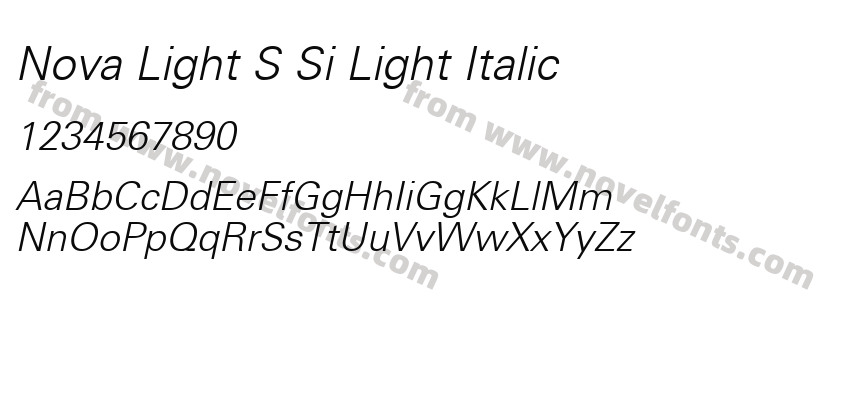 Nova Light SSi Light ItalicPreview