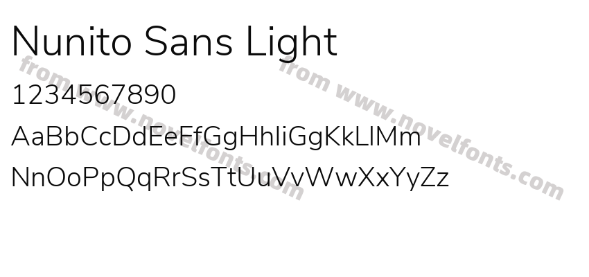 Nunito Sans LightPreview