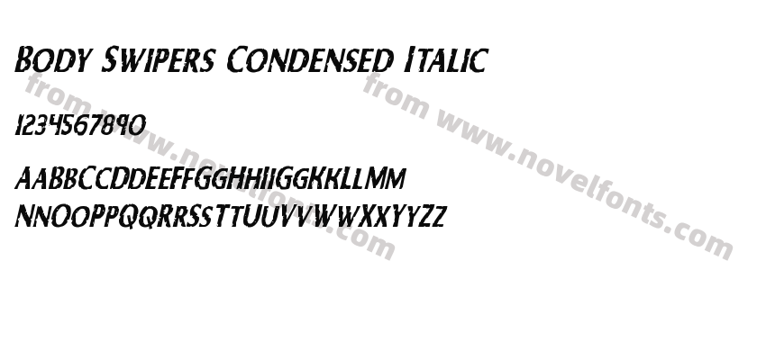 Body Swipers Condensed ItalicPreview