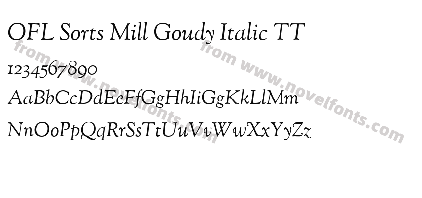 OFL Sorts Mill Goudy Italic TTPreview