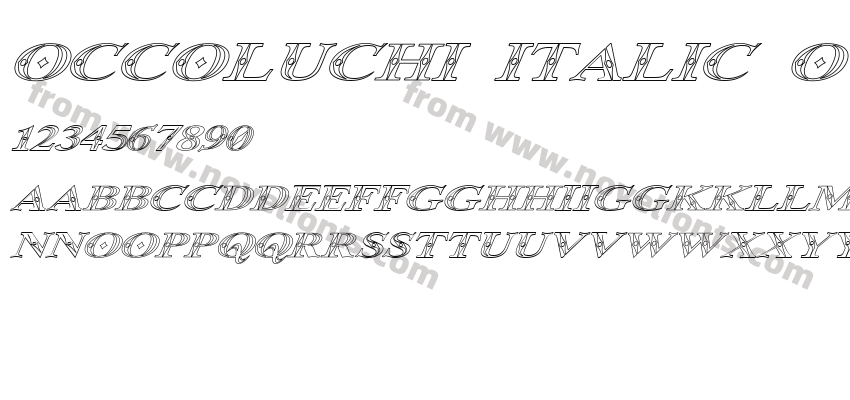 Occoluchi Italic OutlinePreview