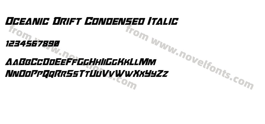 Oceanic Drift Condensed ItalicPreview