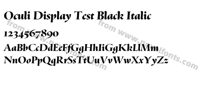 Oculi Display Test Black ItalicPreview