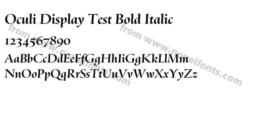 Oculi Display Test Bold ItalicPreview