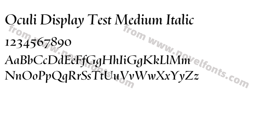 Oculi Display Test Medium ItalicPreview