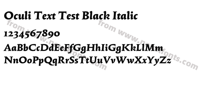 Oculi Text Test Black ItalicPreview