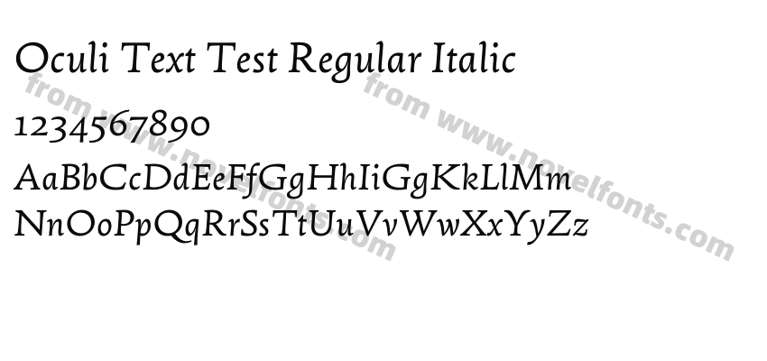 Oculi Text Test Regular ItalicPreview