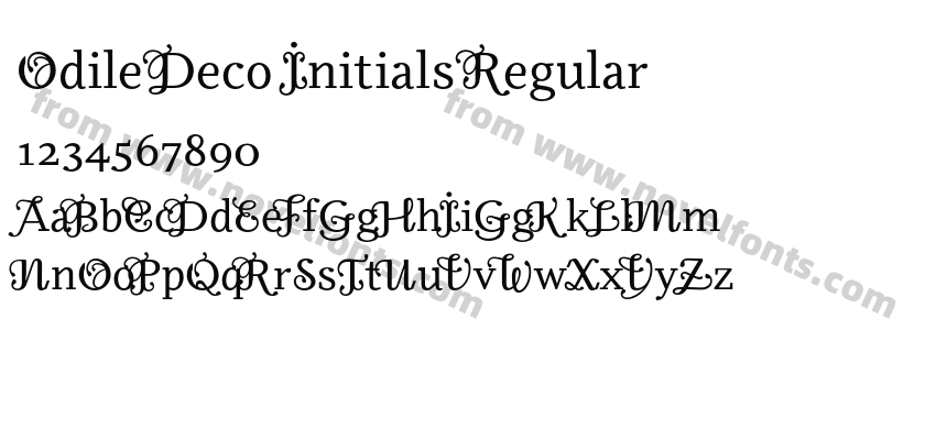 Odile Deco Initials RegularPreview