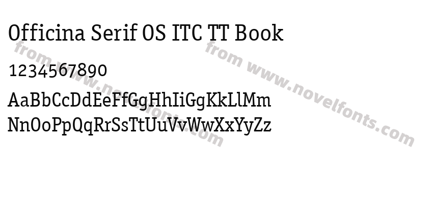 Officina Serif OS ITC TT BookPreview