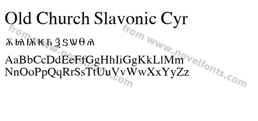 Old Church Slavonic CyrPreview