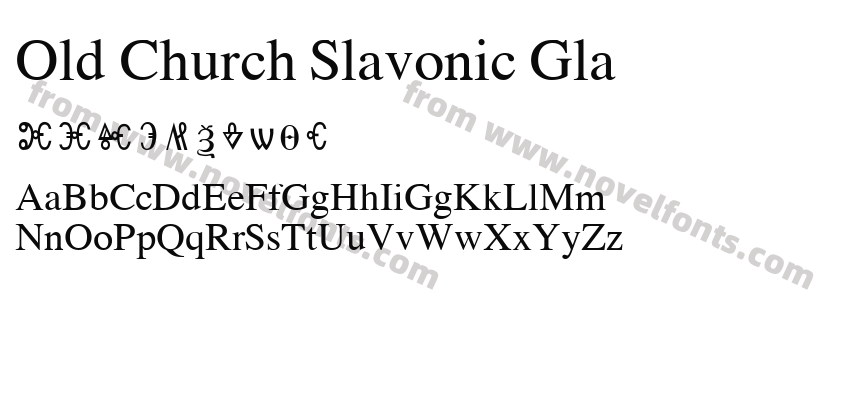 Old Church Slavonic GlaPreview