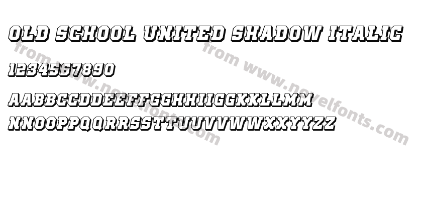 Old School United Shadow ItalicPreview