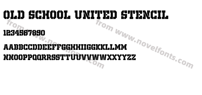 Old School United StencilPreview