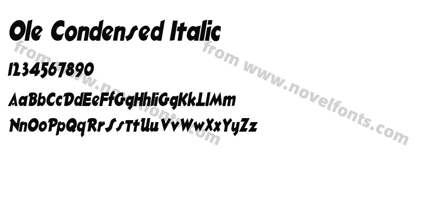 Ole Condensed ItalicPreview