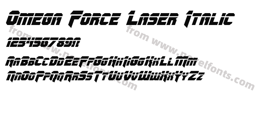 OmegaForce Laser ItalicPreview