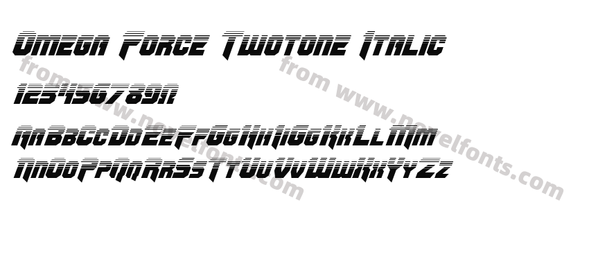 OmegaForce Twotone ItalicPreview