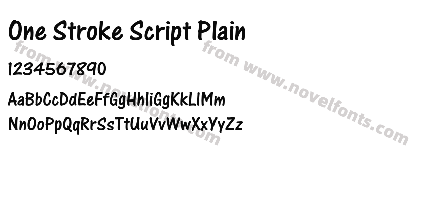 One Stroke Script PlainPreview