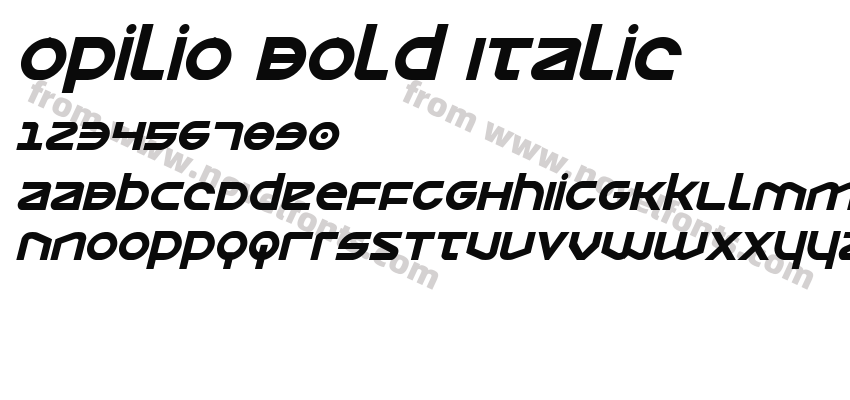 Opilio Bold ItalicPreview