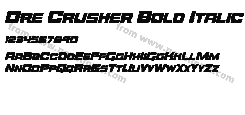 Ore Crusher Bold ItalicPreview