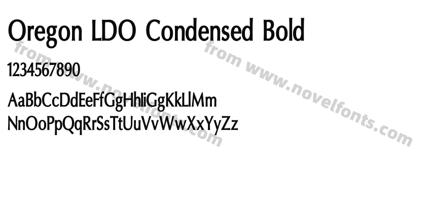 Oregon LDO Condensed BoldPreview