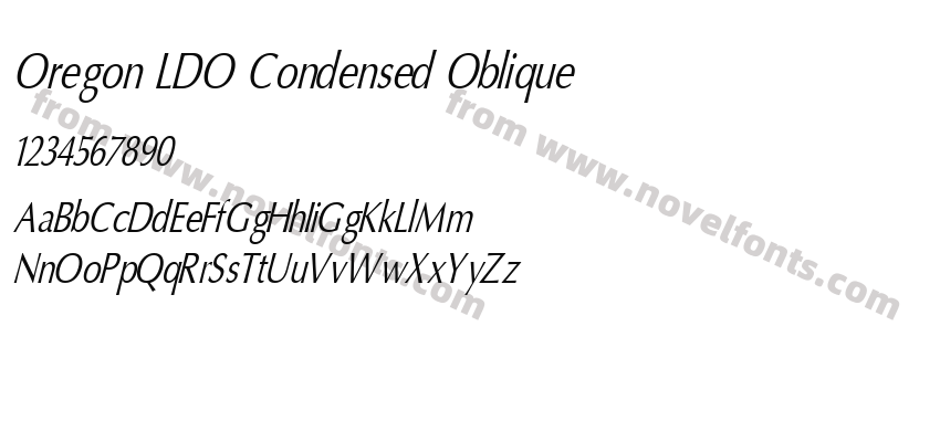 Oregon LDO Condensed ObliquePreview