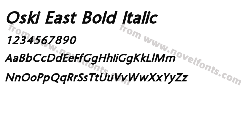 Oski East Bold ItalicPreview