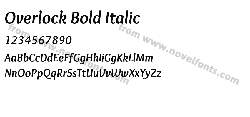 Overlock Bold ItalicPreview