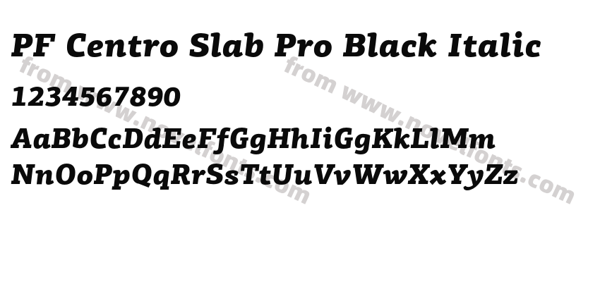 PF Centro Slab Pro Black ItalicPreview