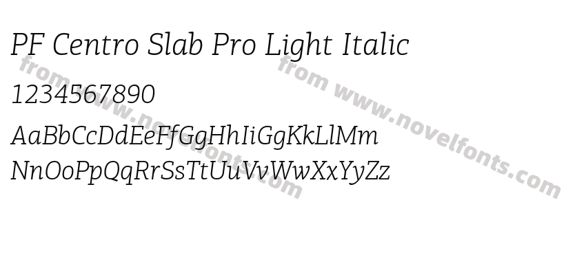 PF Centro Slab Pro Light ItalicPreview