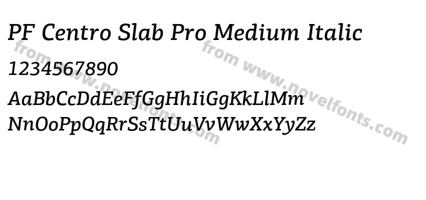 PF Centro Slab Pro Medium ItalicPreview