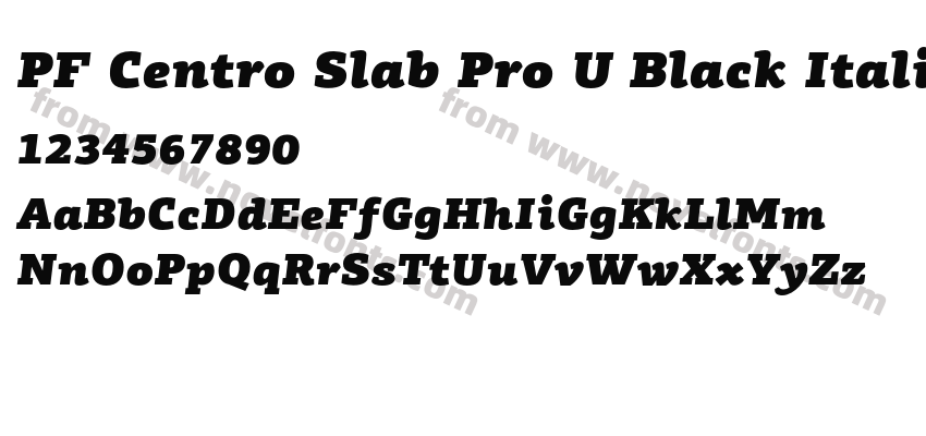 PF Centro Slab Pro U Black ItalicPreview