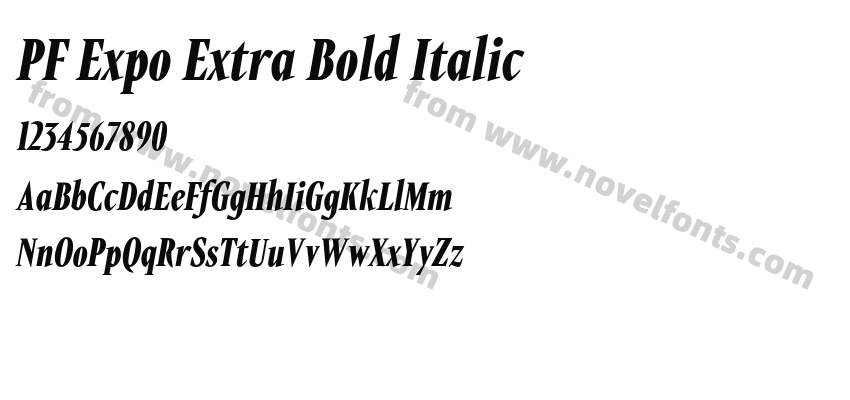 PF Expo Extra Bold ItalicPreview