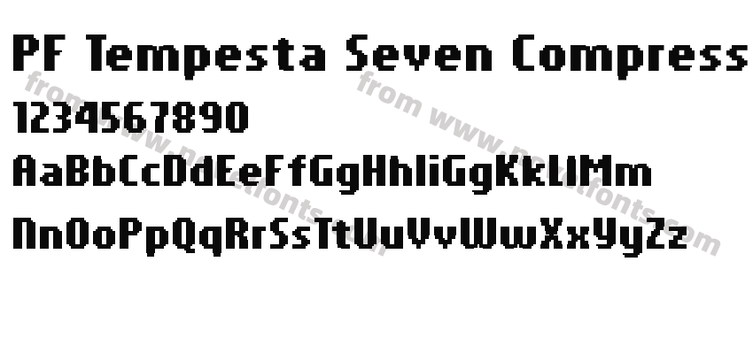 PF Tempesta Seven Compressed BoldPreview