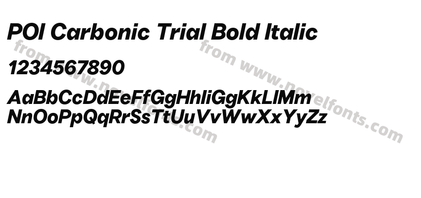 POI Carbonic Trial Bold ItalicPreview