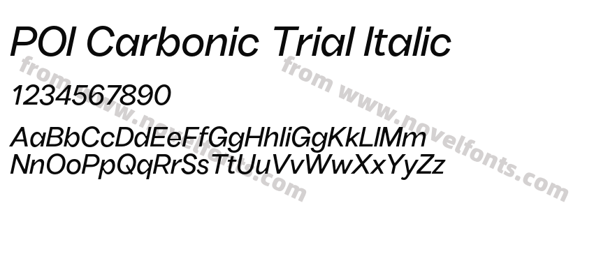 POI Carbonic Trial ItalicPreview