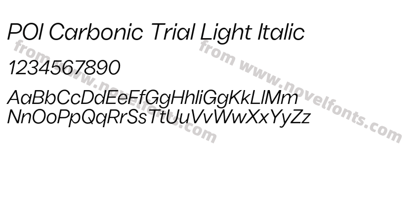 POI Carbonic Trial Light ItalicPreview