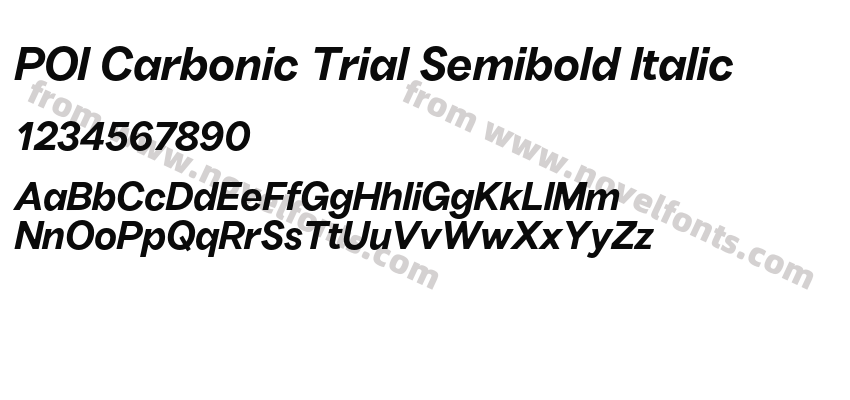 POI Carbonic Trial Semibold ItalicPreview