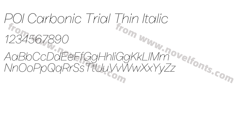 POI Carbonic Trial Thin ItalicPreview