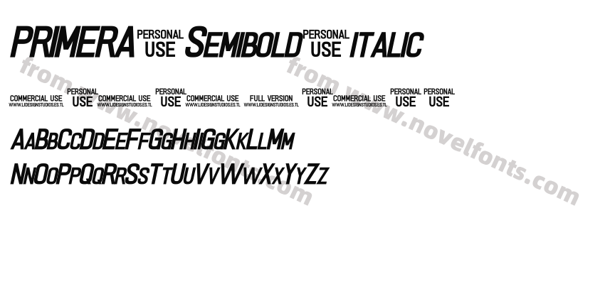 PRIMERA Semibold italicPreview