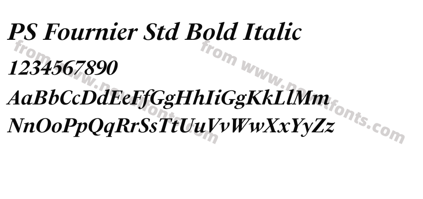 PS Fournier Std Bold ItalicPreview