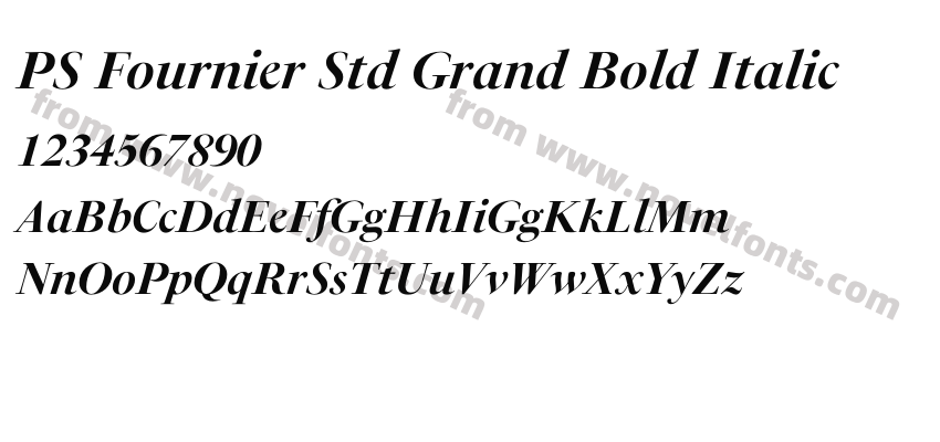 PS Fournier Std Grand Bold ItalicPreview