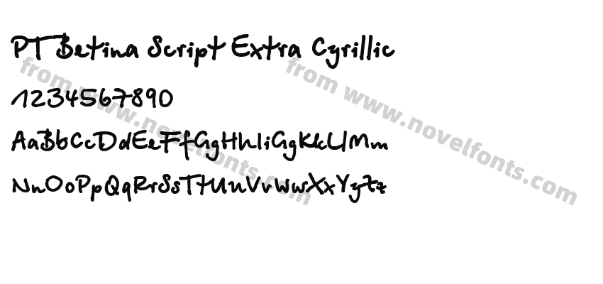 PT Betina Script Extra CyrillicPreview