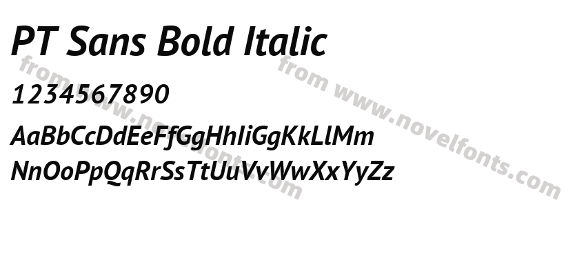 PT Sans Bold ItalicPreview