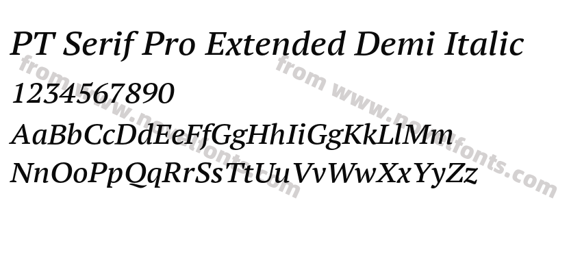 PT Serif Pro Extended Demi ItalicPreview