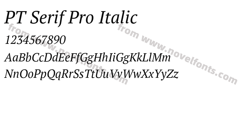 PT Serif Pro ItalicPreview