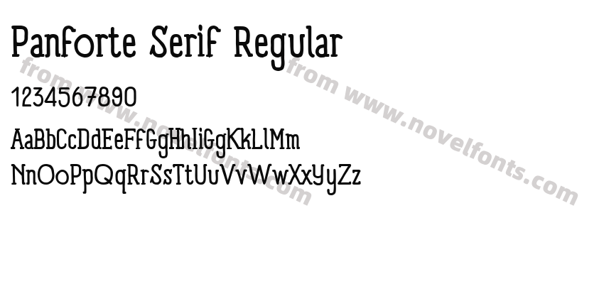 Panforte Serif RegularPreview