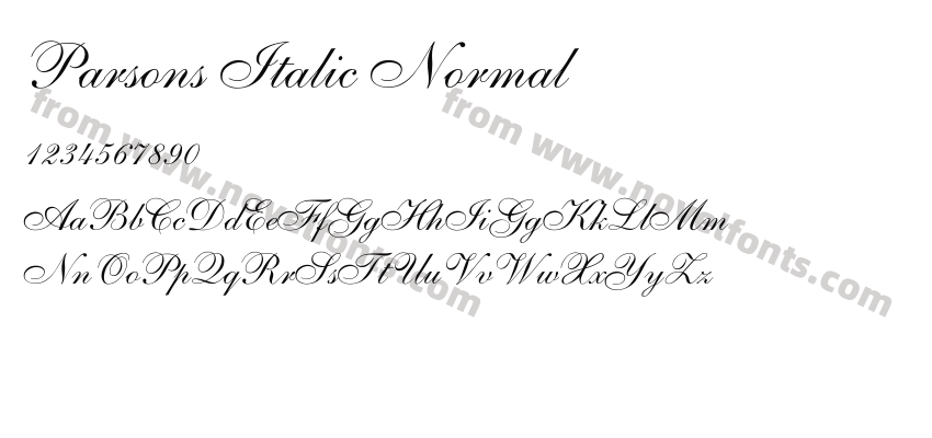 Parsons Italic NormalPreview