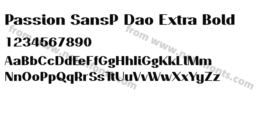 Passion SansP Dao Extra BoldPreview