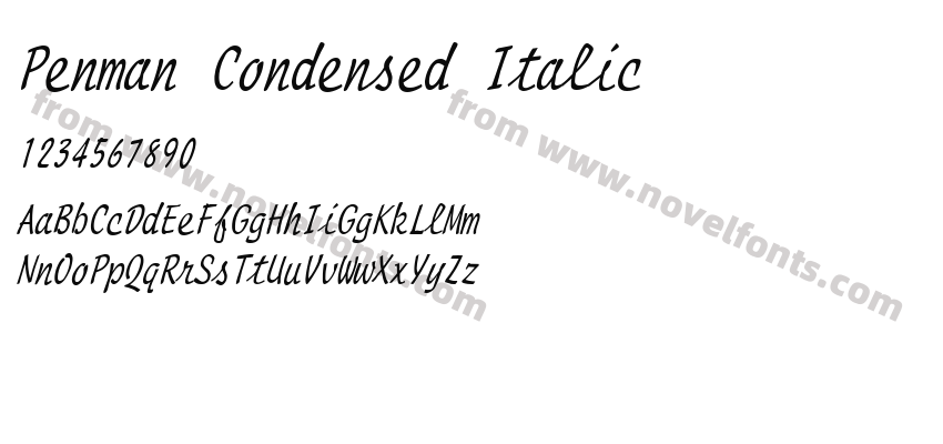 Penman Condensed ItalicPreview